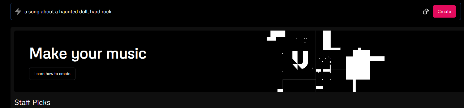udio prompt input page