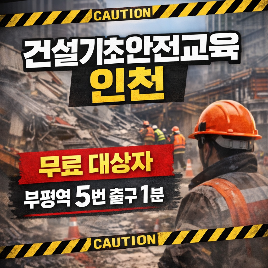 건설기초안전교육 인천 교육시간 무료대상 외국인서류까지 완벽 정리