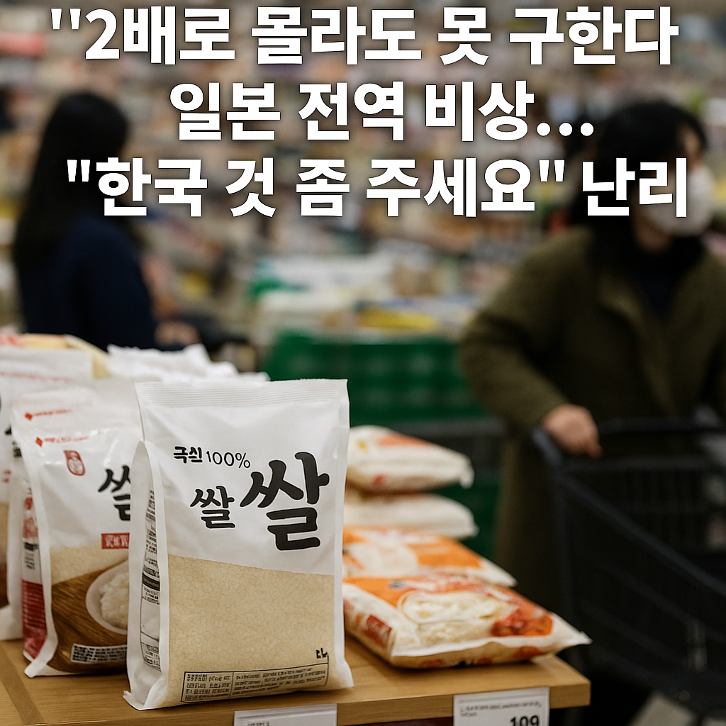 일본에서 한국쌀 품귀