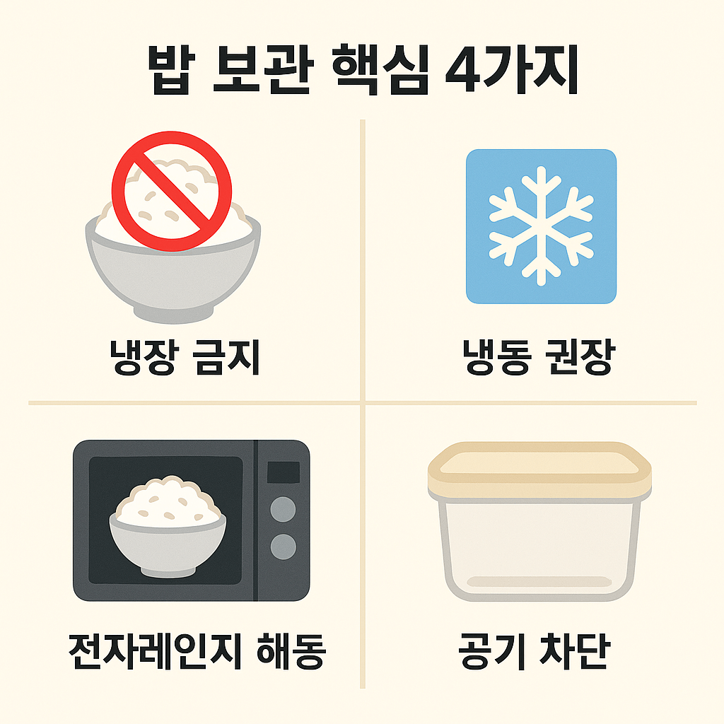 밥이 금방 쉰다면 보관법이 틀린 것이다