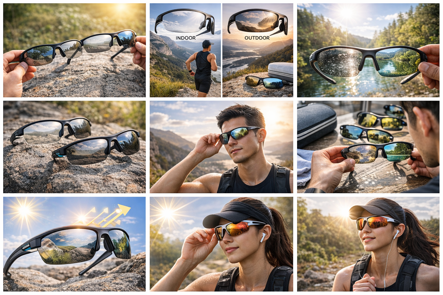 러닝 선글라스 선택법 (변색렌즈, 편광렌즈, 눈보호)