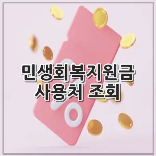 민생회복지원금 사용처 조회