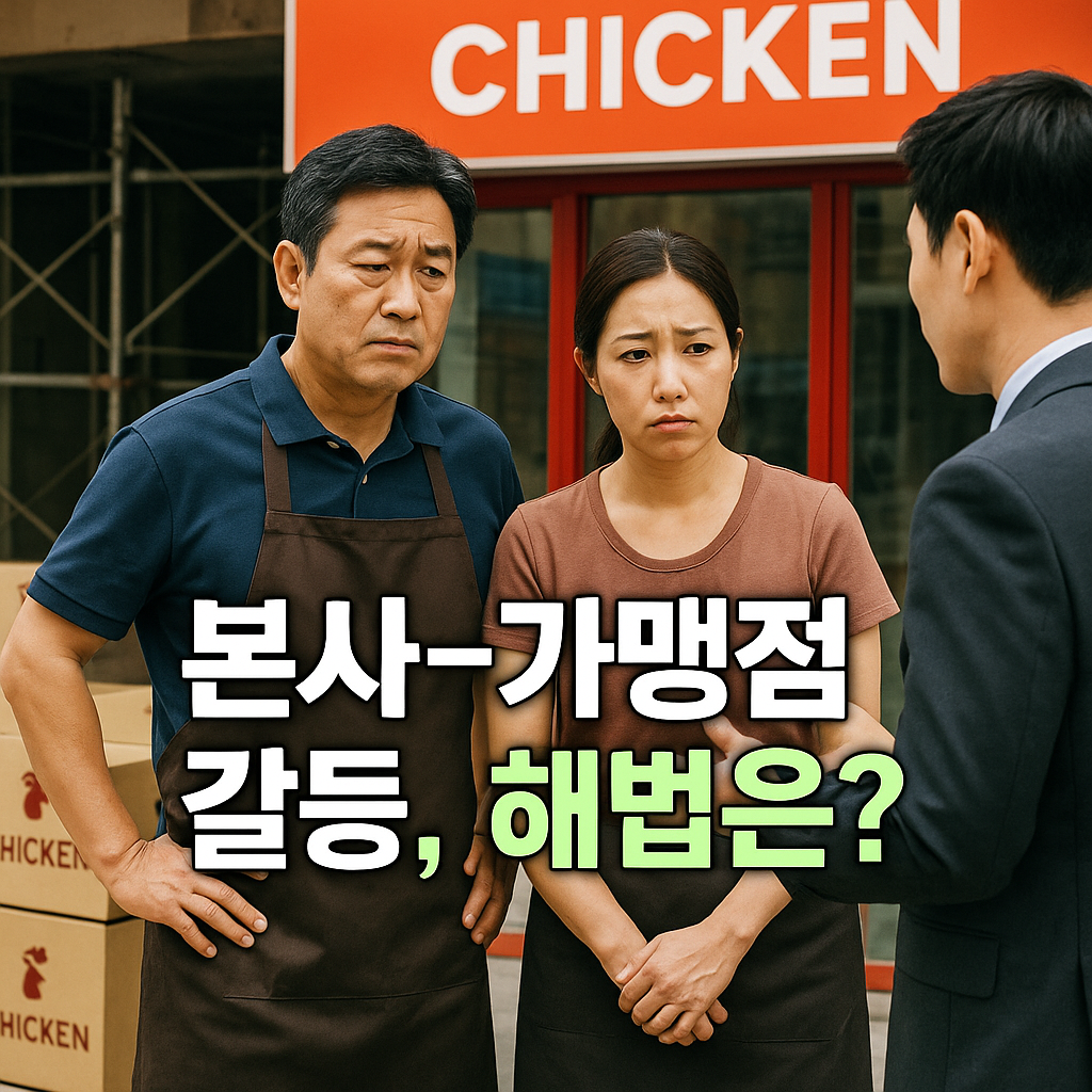 본사와 가맹점의 갈등 상황