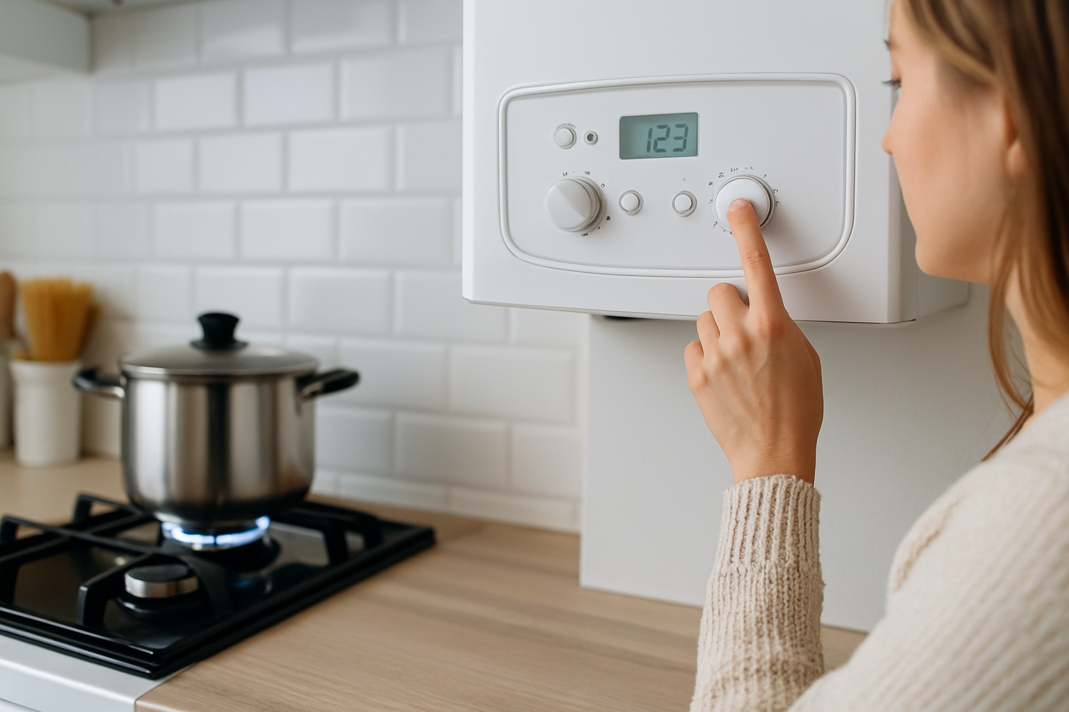 가스요금 절약을 위한 생활 장면