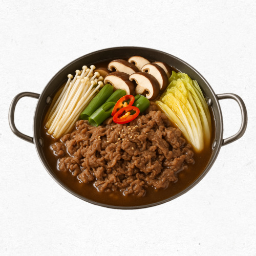 불고기와 낙지가 어우러진 매콤한 불낙전골