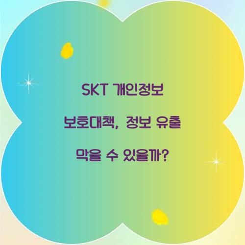 skt 개인정보 보호대책