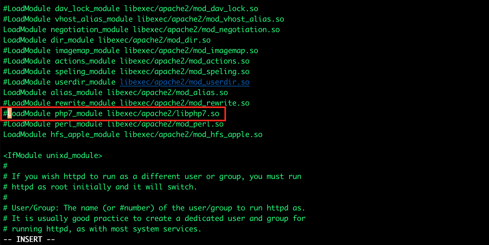 httpd.conf 파일 수정