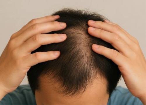 정수리 탈모 관련 사진
