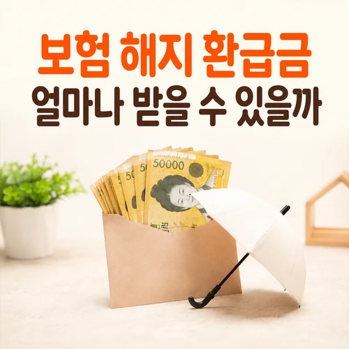 보험 해지 환급금 얼마나 받을 수 있을까