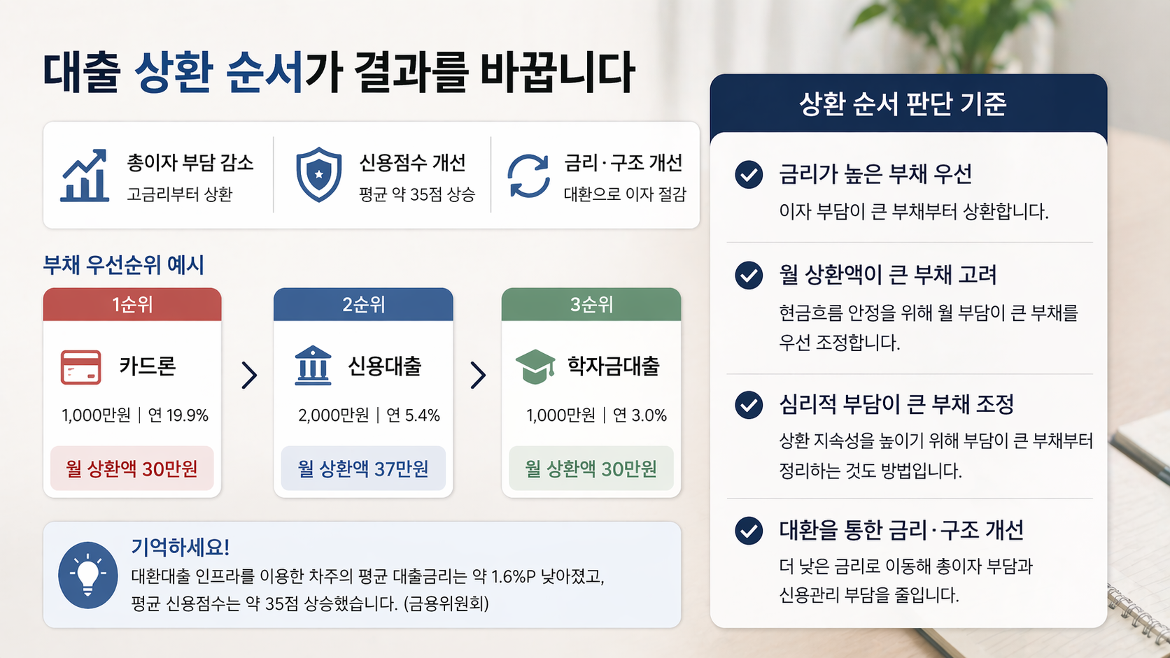 대출 상환순서 인포그래픽
