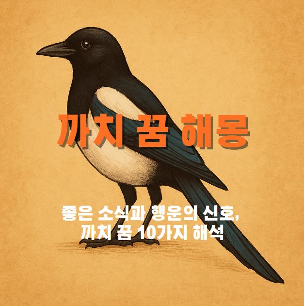 귀여운 까치 한마리