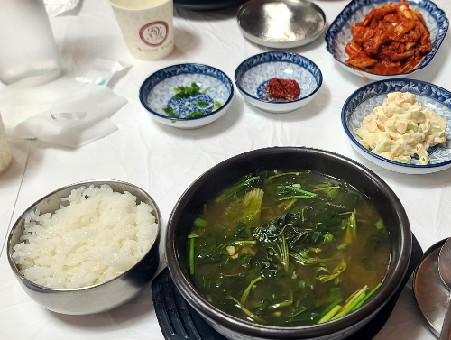 충주에서 먹은 올갱이 아욱국