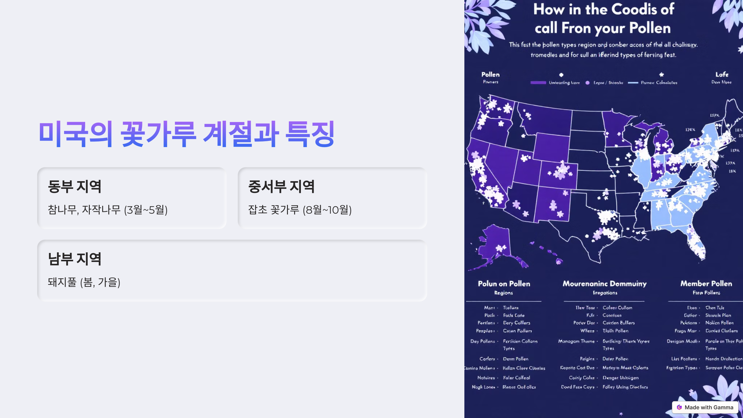 계절과 특징