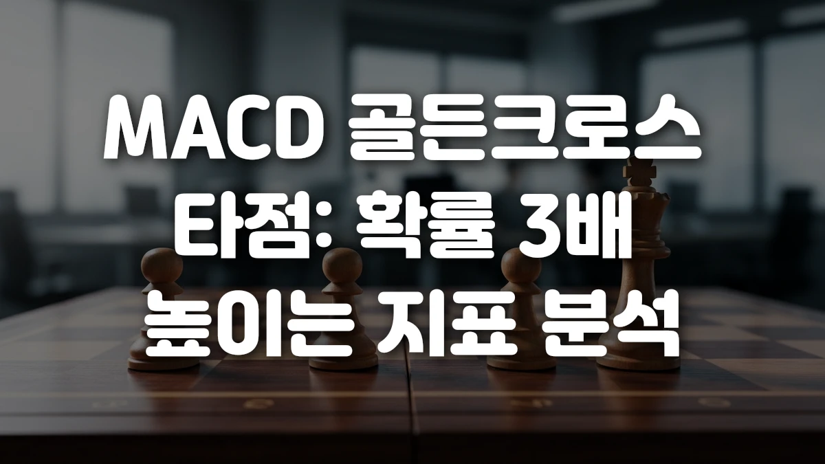 MACD 골든크로스 타점 확률 3배 높이는 지표 분석