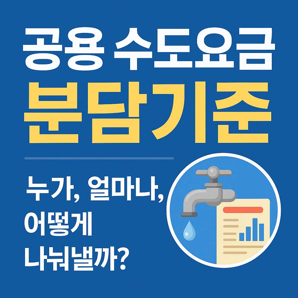 공용 수도요금 분담기준