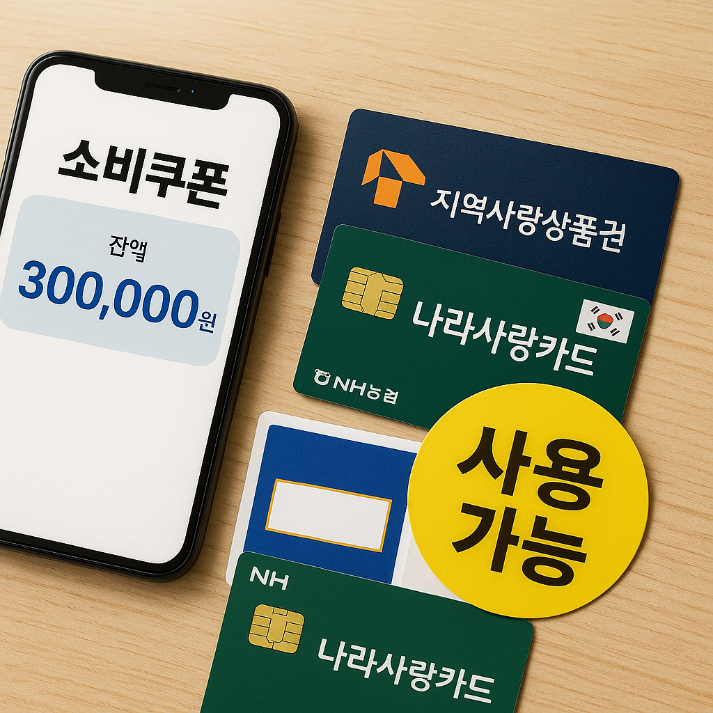 8월 22일 소비쿠폰 확대, 면지역 사용법 완전 공략 (출처 : 행정안전부)