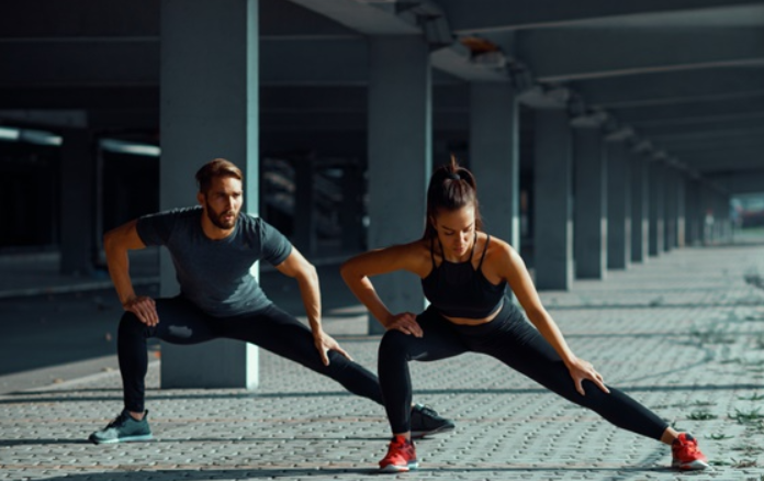 하체 스트레칭 자세