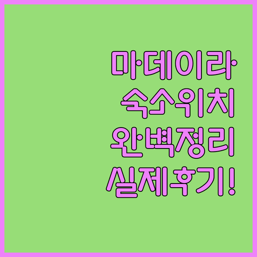 마데이라 자유여행 숙소 위치별 특징과..