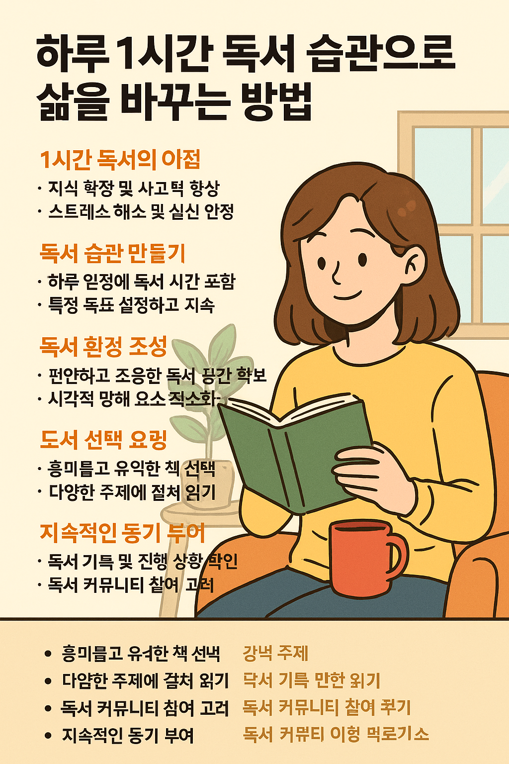 하루 1시간 독서 습관으로 삶을 바꾸는 방법