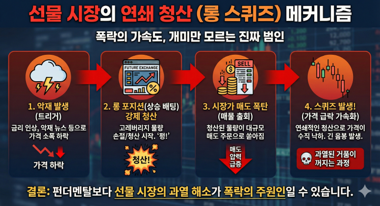 선물 시장의 연쇄 청산 (롱 스퀴즈)