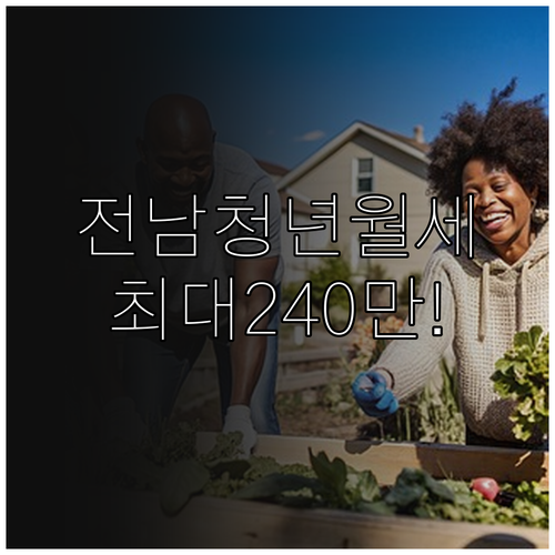 전라남도 청년 월세 지원 사업 유형별..