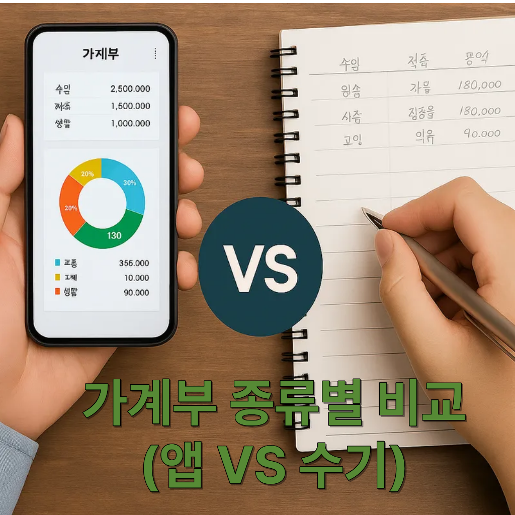가계부 종류별 비교 (앱 vs 수기): 당신에게 맞는 관리법은?