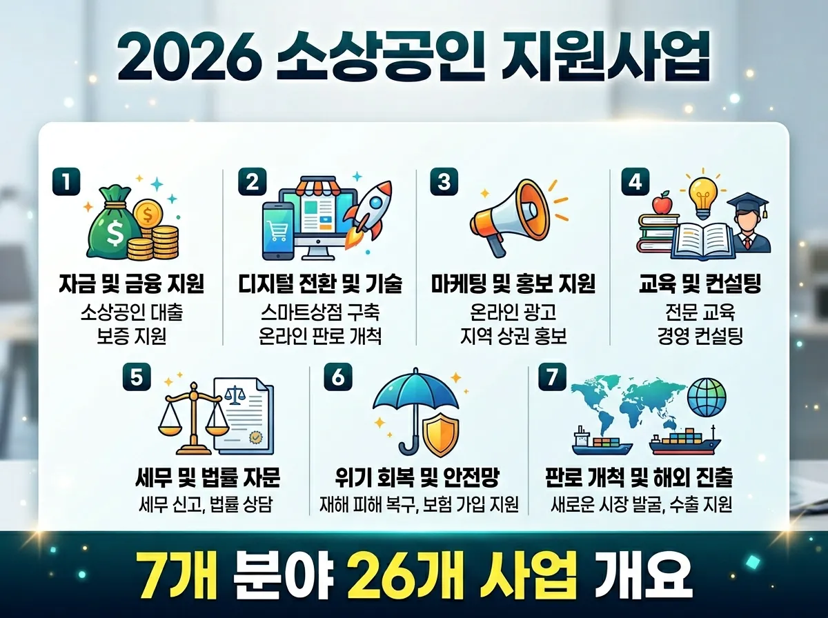 2026 소상공인 지원사업 전체 구조를 보여주는 이미지