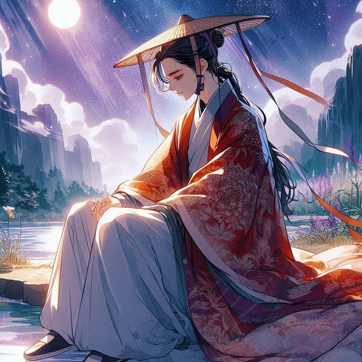 삿갓쓴 20대 남자