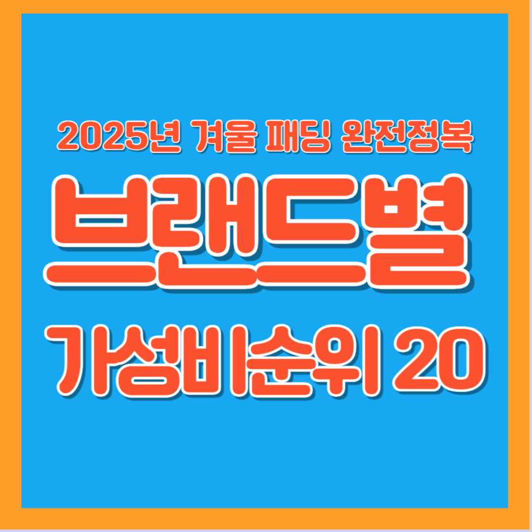 겨울 패딩 브랜드 가성비