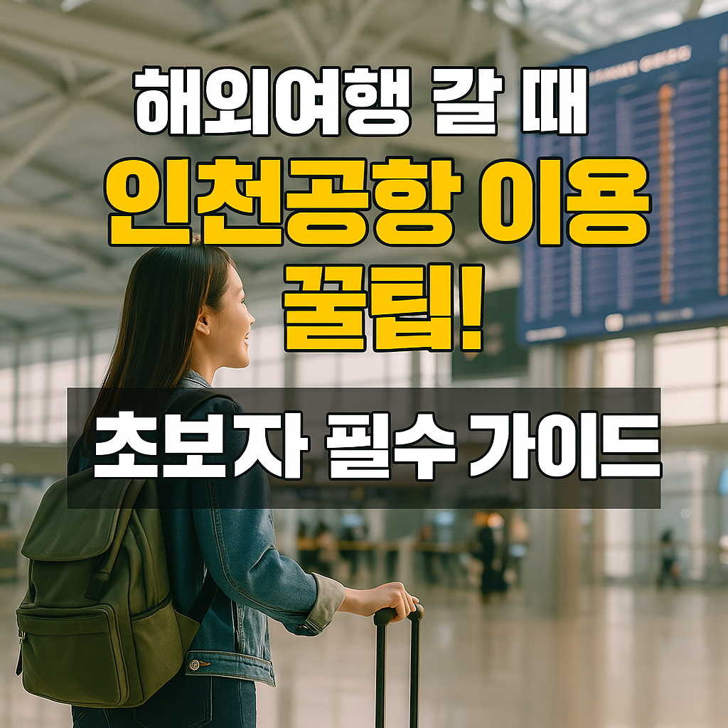 해외여행 갈 때 인천공항 이용 꿀팁! 초보자 필수 가이드