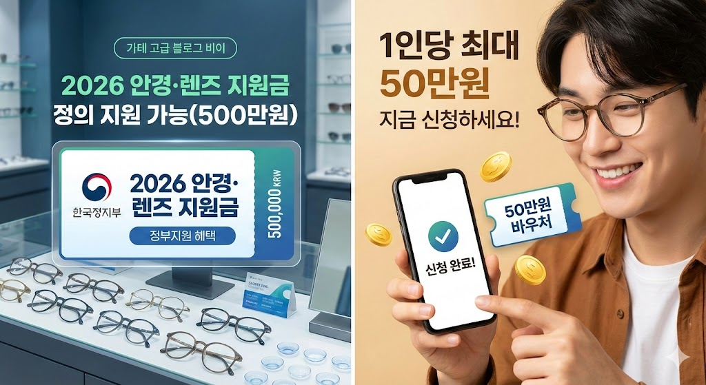 2026년 안경 렌즈 정부지원금 50만원 신청방법 썸네일