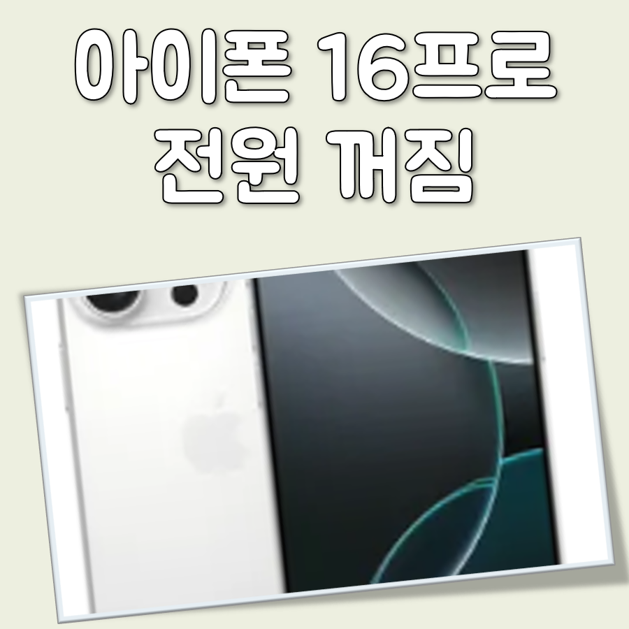 아이폰 16프로 전원 꺼짐, 패닉 풀(panic-full) 현상인지 확인하세요 대표 이미지