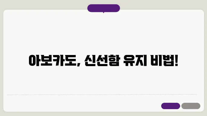 아보카도 보관법