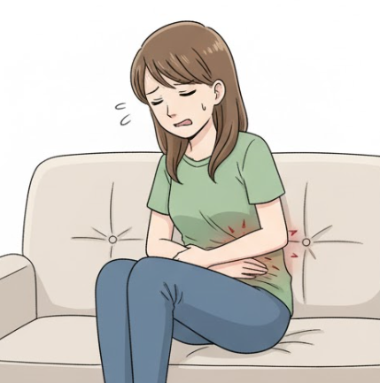 왼쪽 배가 콕콕 쑤셔요 증상