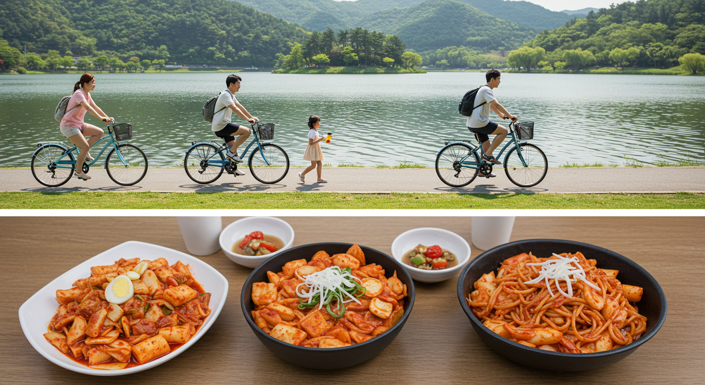 춘천 의암호 자전거길과 닭갈비