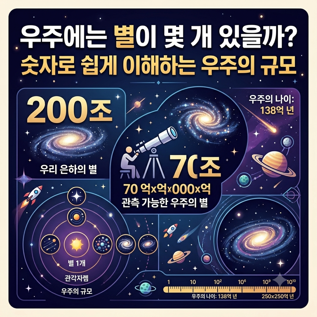 우주에는 별이 몇 개 있을까