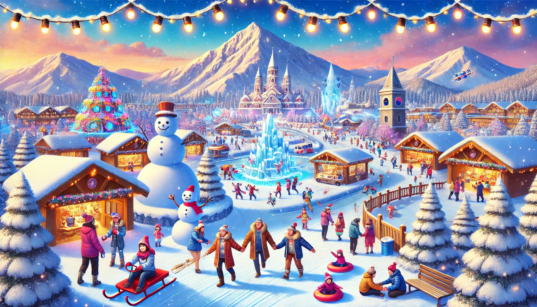 강원도의 대표적인 겨울축제 풍경! 대관령의 설경과 축제의 활기 넘치는 모습을 만나보세요.