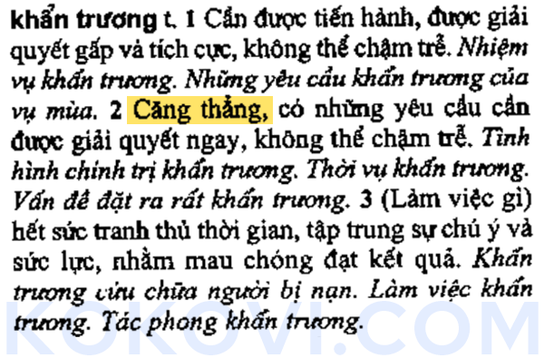 khẩn trương 사전 캡처