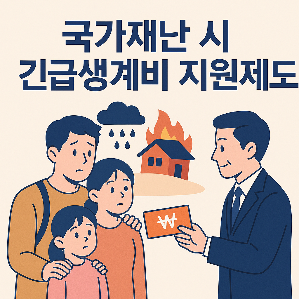 국가재난 시 긴급생계비 지원제도 포스터 이미지