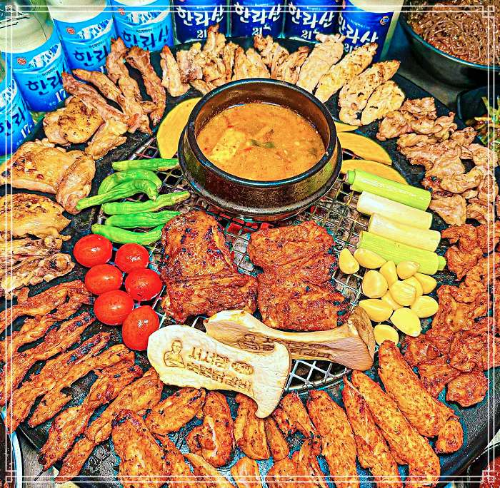 제주 공항 연동 맛집 제주식 모자반 숯불 닭갈비