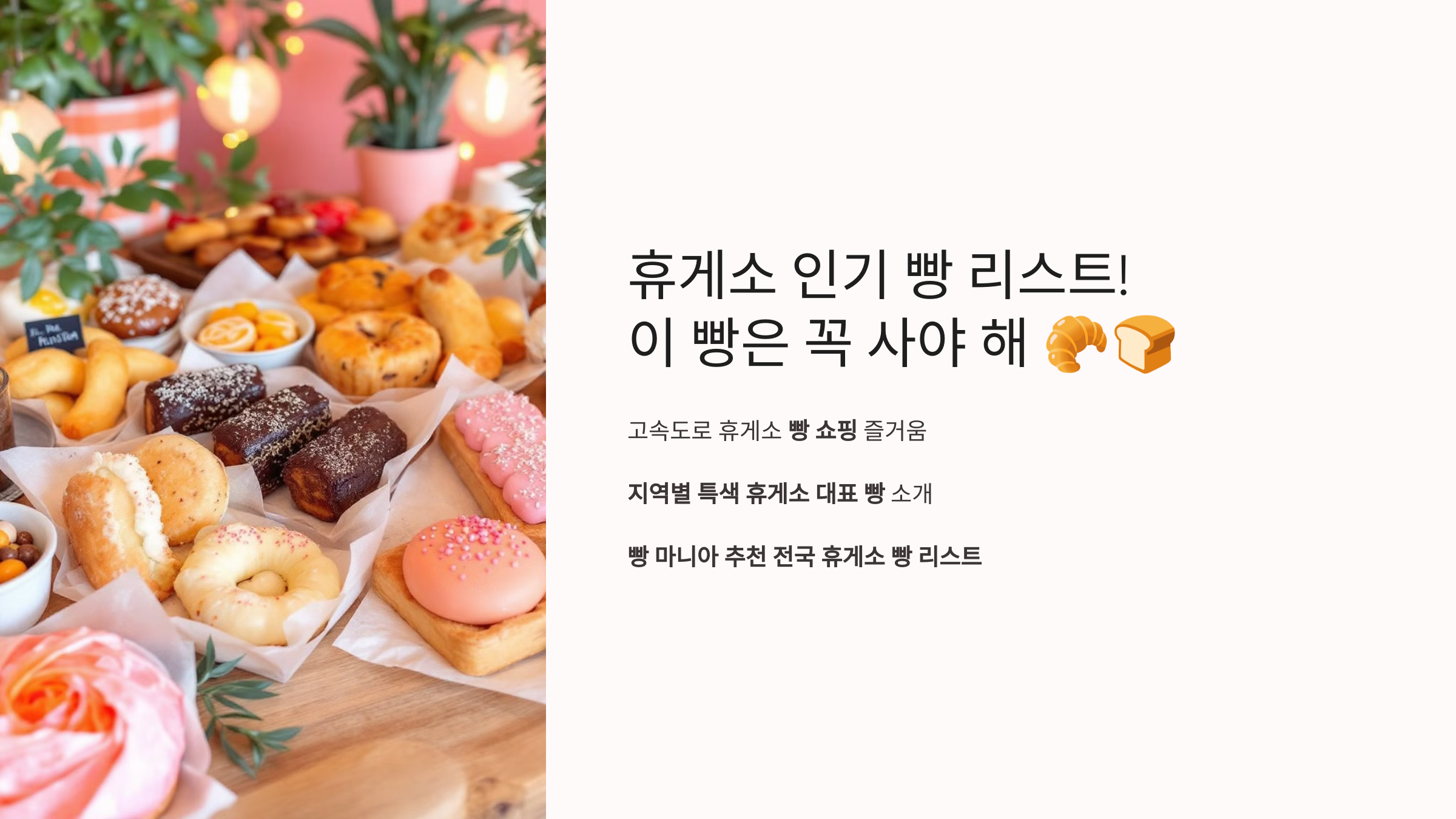 휴게소 인기 빵 리스트! 이 빵은 꼭 사야 해