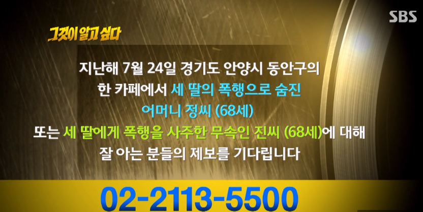 그알 안양 세자매 친모 폭행