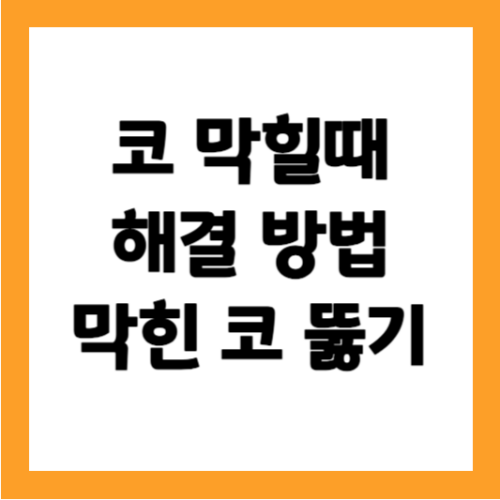 코-막힐때-해결-방법-썸네일