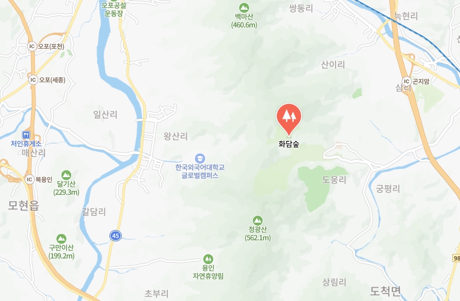 화담숲 지리 이미지