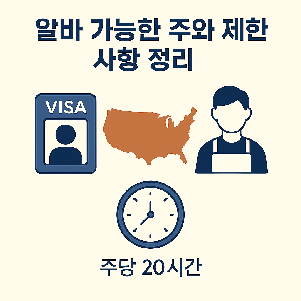 미국 유학 중 알바 가능한 주와 제한 사항 정리