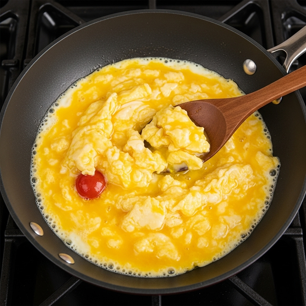 부드럽고 크리미한 스크램블 에그