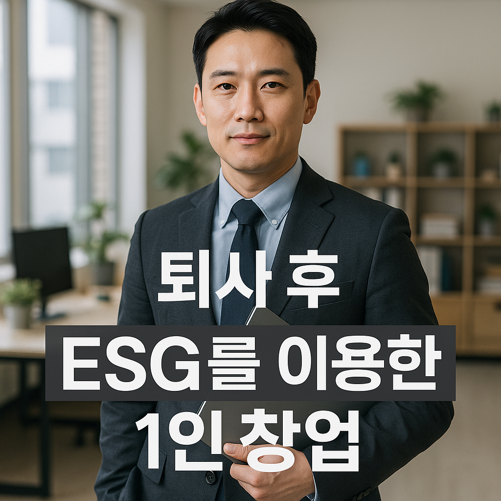 퇴사후 ESG 를 이용하여 1인창업한 사람