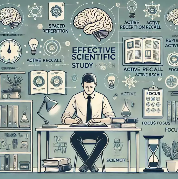 기억력을 향상시키기 위한 효과적이고 과학적으로 뒷받침되는 학습 전략을 설명하는 이미지