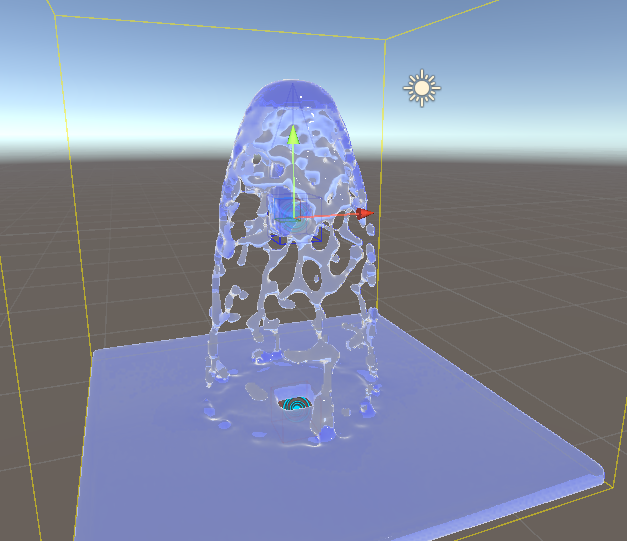 색을 바꾼 분수