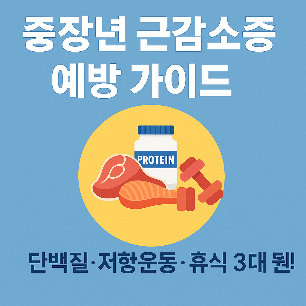 중장년 근감소증 예방 실전 가이드 – 단백질·저항운동·휴식